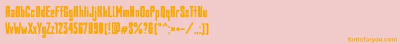 Bully Font – Orange Fonts on Pink Background