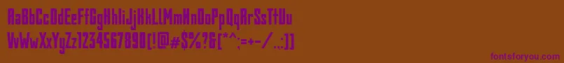 Шрифт Bully – фиолетовые шрифты на коричневом фоне