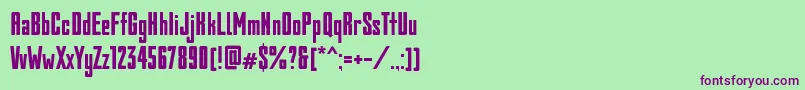 Шрифт Bully – фиолетовые шрифты на зелёном фоне