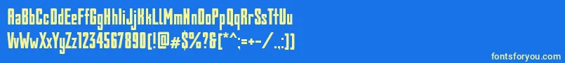 Bully Font – Yellow Fonts on Blue Background