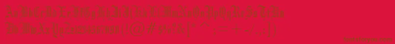 DrpoGothicru Font – Brown Fonts on Red Background