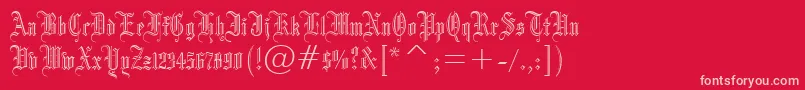 DrpoGothicru Font – Pink Fonts on Red Background