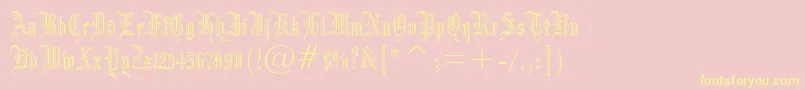 DrpoGothicru Font – Yellow Fonts on Pink Background