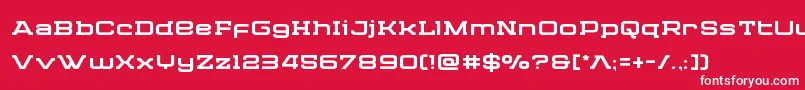 フォントCydoniacentury – 赤い背景に白い文字