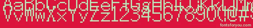 MegaManZx Font – Green Fonts on Red Background