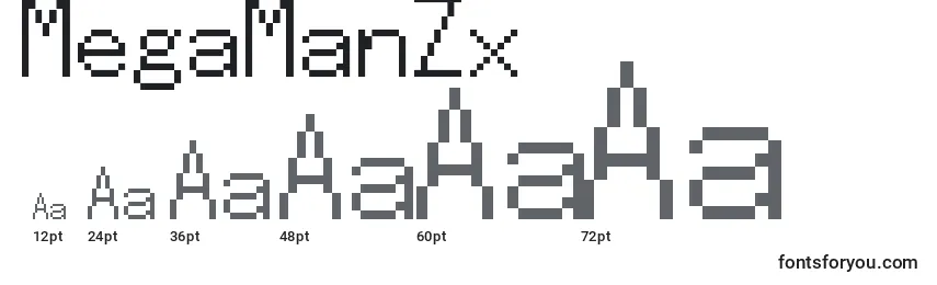 Размеры шрифта MegaManZx