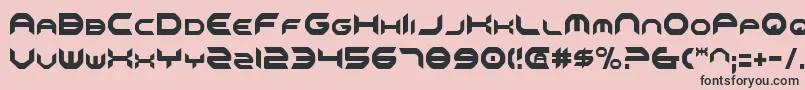 OmniGirlCondensed-fontti – mustat fontit vaaleanpunaisella taustalla