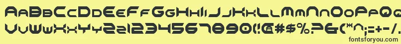 OmniGirlCondensed Font – Black Fonts on Yellow Background