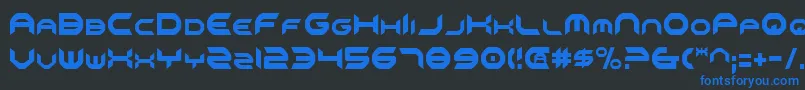 Czcionka OmniGirlCondensed – niebieskie czcionki na czarnym tle