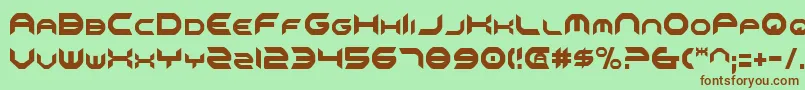 OmniGirlCondensed Font – Brown Fonts on Green Background