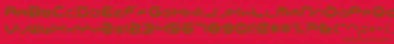 フォントOmniGirlCondensed – 赤い背景に茶色の文字