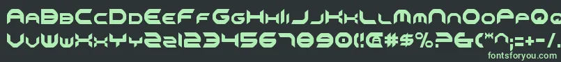 Шрифт OmniGirlCondensed – зелёные шрифты на чёрном фоне