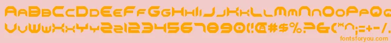 OmniGirlCondensed Font – Orange Fonts on Pink Background