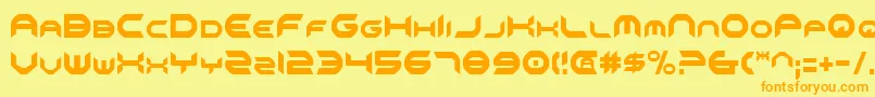 OmniGirlCondensed Font – Orange Fonts on Yellow Background