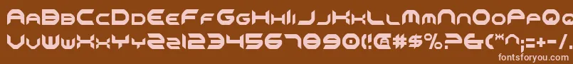 OmniGirlCondensed Font – Pink Fonts on Brown Background