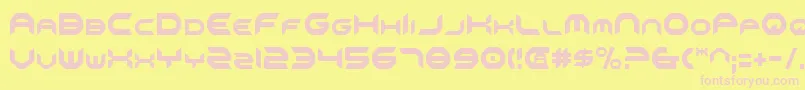 OmniGirlCondensed Font – Pink Fonts on Yellow Background