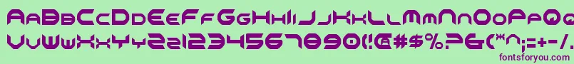 OmniGirlCondensed Font – Purple Fonts on Green Background