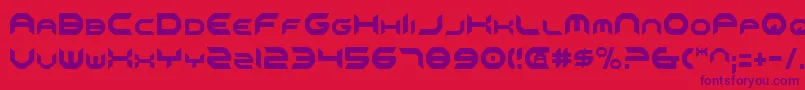 OmniGirlCondensed Font – Purple Fonts on Red Background