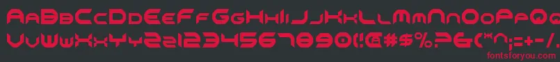 OmniGirlCondensed Font – Red Fonts on Black Background