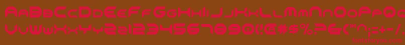 OmniGirlCondensed Font – Red Fonts on Brown Background
