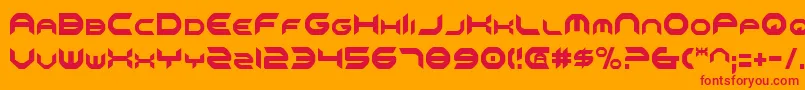 OmniGirlCondensed-fontti – punaiset fontit oranssilla taustalla
