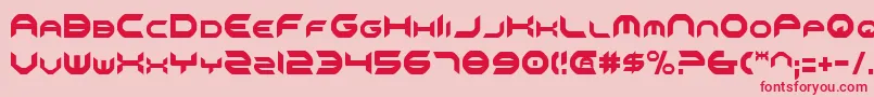 フォントOmniGirlCondensed – ピンクの背景に赤い文字