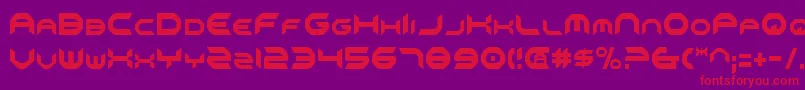 フォントOmniGirlCondensed – 紫の背景に赤い文字