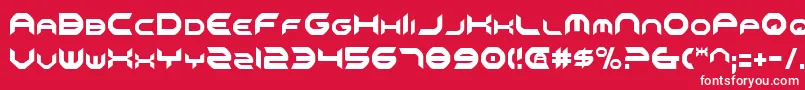 OmniGirlCondensed Font – White Fonts on Red Background