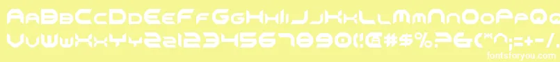 フォントOmniGirlCondensed – 黄色い背景に白い文字