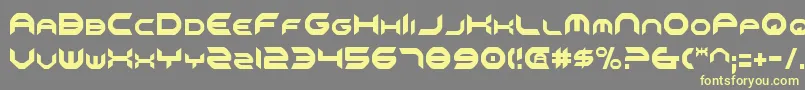 OmniGirlCondensed Font – Yellow Fonts on Gray Background