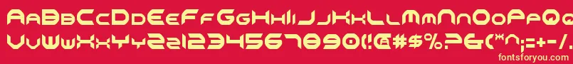 OmniGirlCondensed Font – Yellow Fonts on Red Background