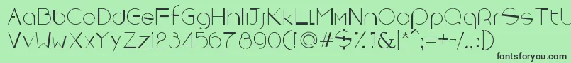 Rebornx Font – Black Fonts on Green Background