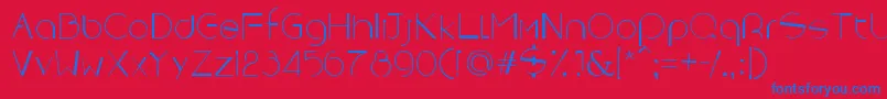 Rebornx Font – Blue Fonts on Red Background