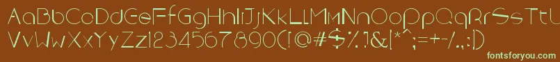 Rebornx Font – Green Fonts on Brown Background