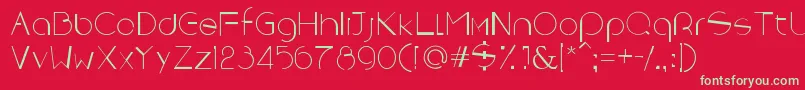 フォントRebornx – 赤い背景に緑の文字