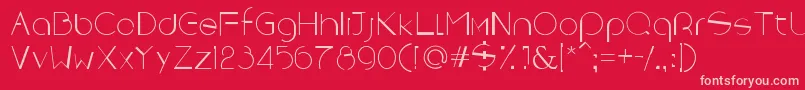 Rebornx Font – Pink Fonts on Red Background