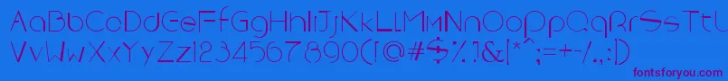 Rebornx Font – Purple Fonts on Blue Background