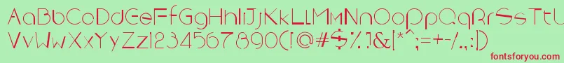 Rebornx Font – Red Fonts on Green Background