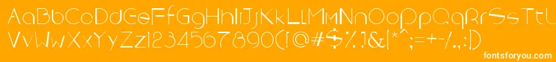 Rebornx Font – White Fonts on Orange Background