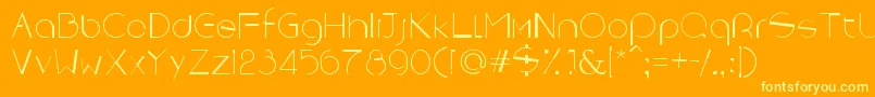 Rebornx Font – Yellow Fonts on Orange Background