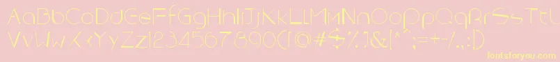 Rebornx Font – Yellow Fonts on Pink Background