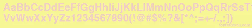 PromtimperialBold Font – Pink Fonts on Yellow Background