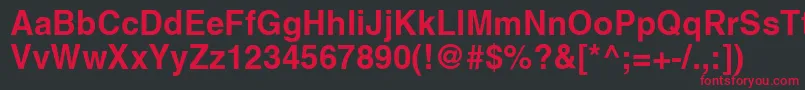 フォントPromtimperialBold – 黒い背景に赤い文字