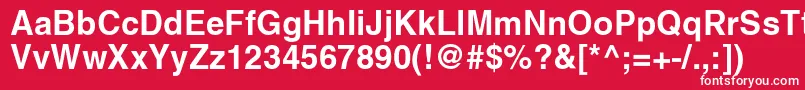 フォントPromtimperialBold – 赤い背景に白い文字