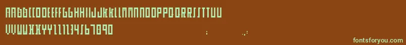 Skor-Schriftart – Grüne Schriften auf braunem Hintergrund