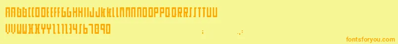 Skor Font – Orange Fonts on Yellow Background