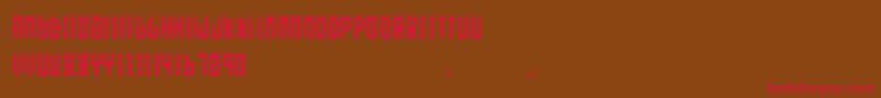 Skor Font – Red Fonts on Brown Background
