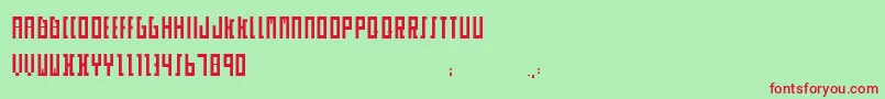 Skor Font – Red Fonts on Green Background