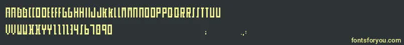 フォントSkor – 黒い背景に黄色の文字