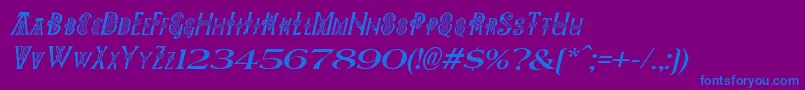 fuente PeesCelticItalic – Fuentes Azules Sobre Fondo Morado